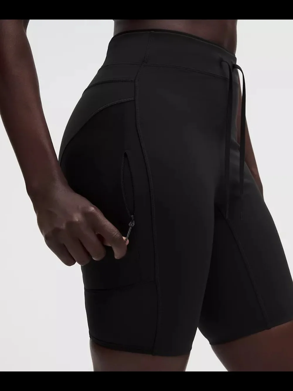 lululemon athletica Black High-Rise Bike Shorts with Zip Pocket
